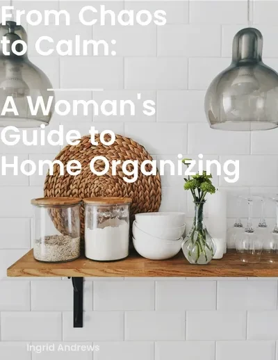 Organized kitchen pantry shelving with labeled containers